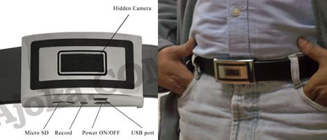 Spy Camera Belt Buckle